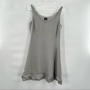 Eileen Fisher grey fit flare sleeveless dress size M